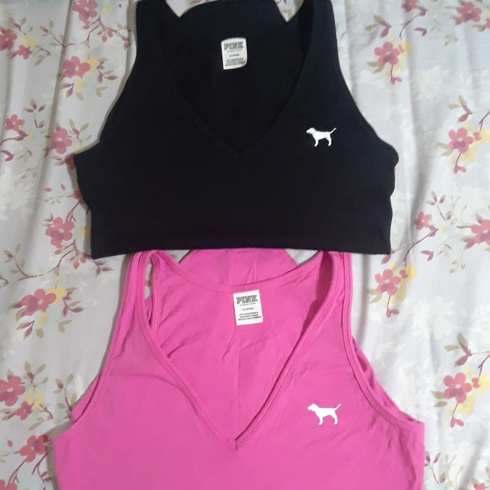 2 VS Pink bodysuit. Size Medium.